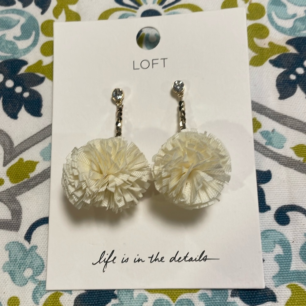 LOFT Pom earrings
